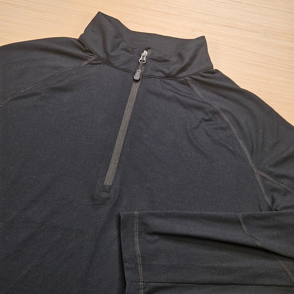 Obermeyer Flex 1/4 Zip Pullover Mens XL Black Activewear Base Layer 29016